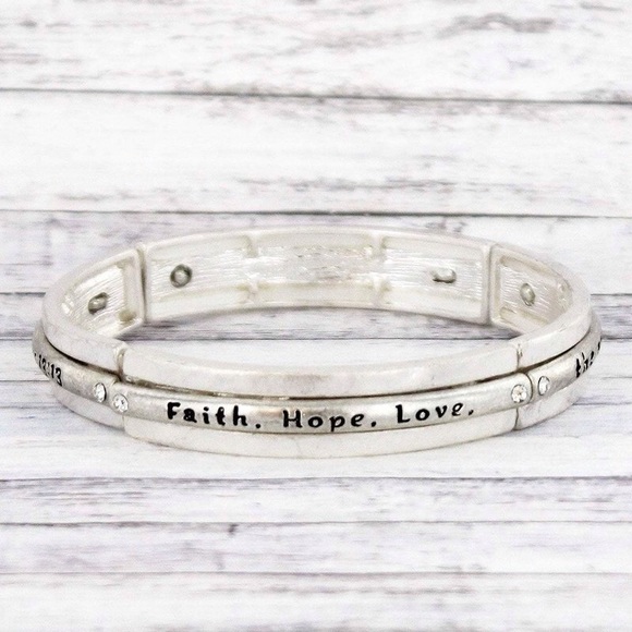 Jewelry - Faith, Hope, Love Stretch Bracelet.